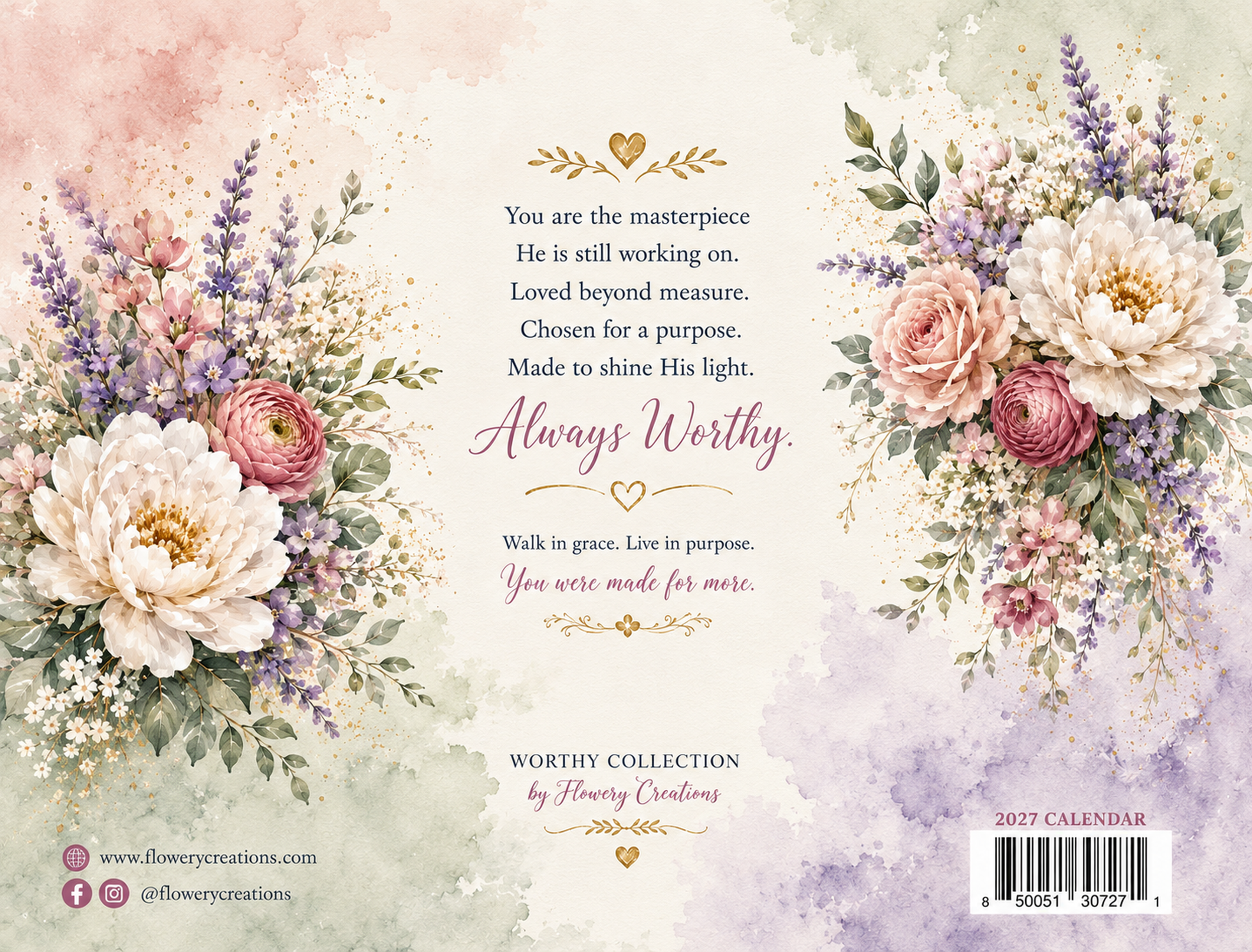 2027 Worthy Floral Calendar | A Year of Encouragement