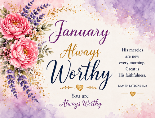 2027 Worthy Floral Calendar | A Year of Encouragement