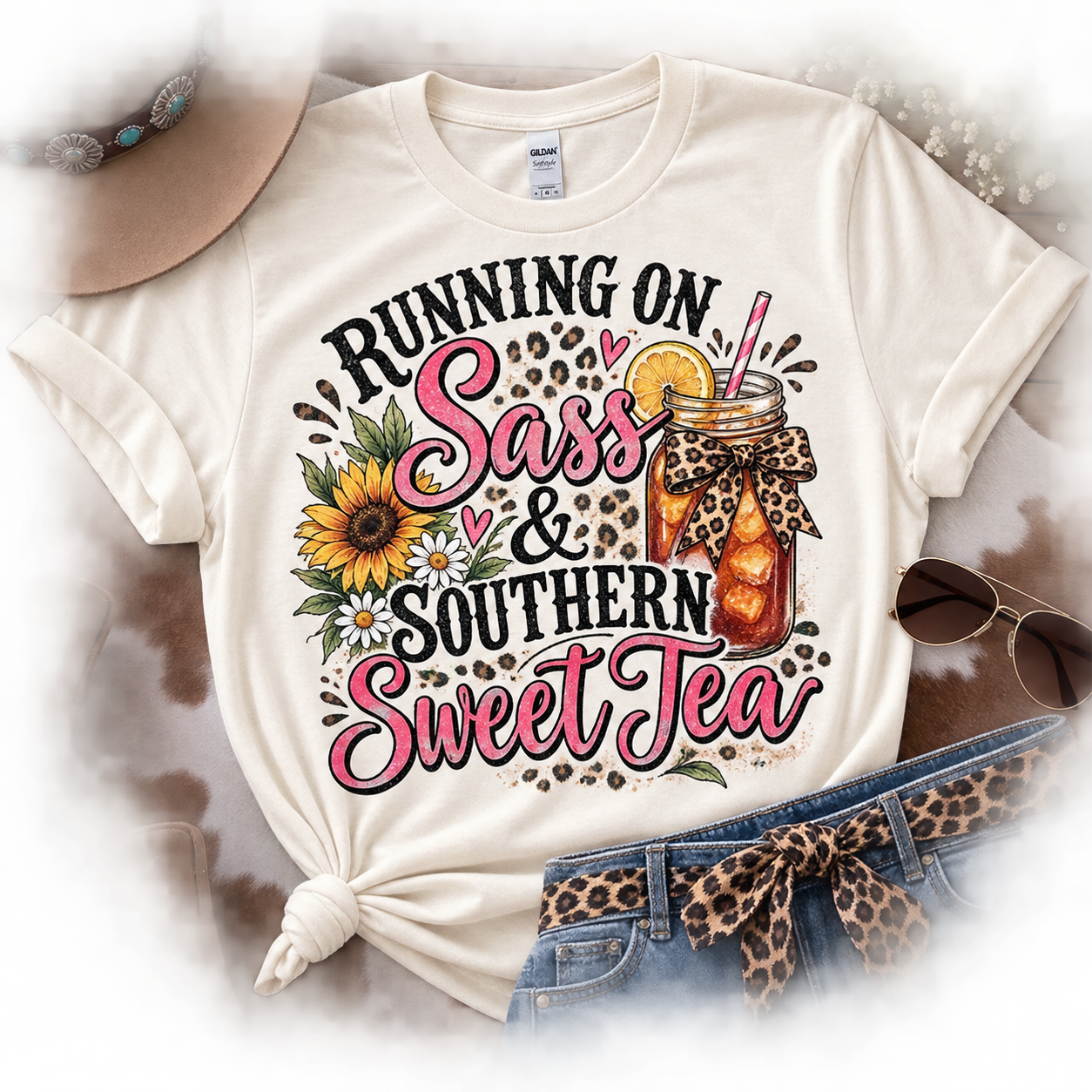 Running on Sass & Southern Sweet Tea Graphic Tee