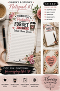 Things I’ll Probably Forget If I Don’t Write Them Down Notepad (Pack of 5)