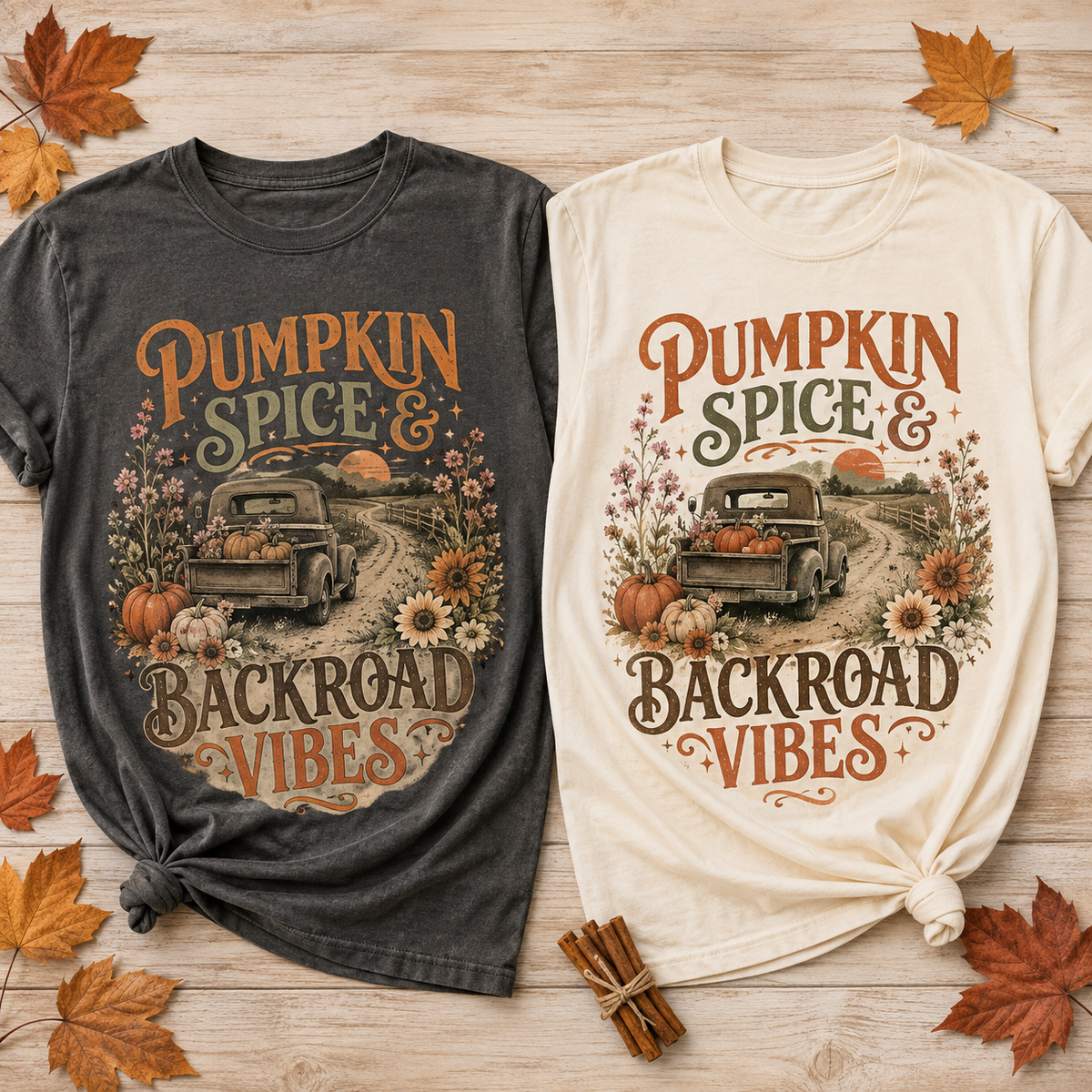 Pumpkin Spice & Backroad Vibes | Fall Boutique Tee