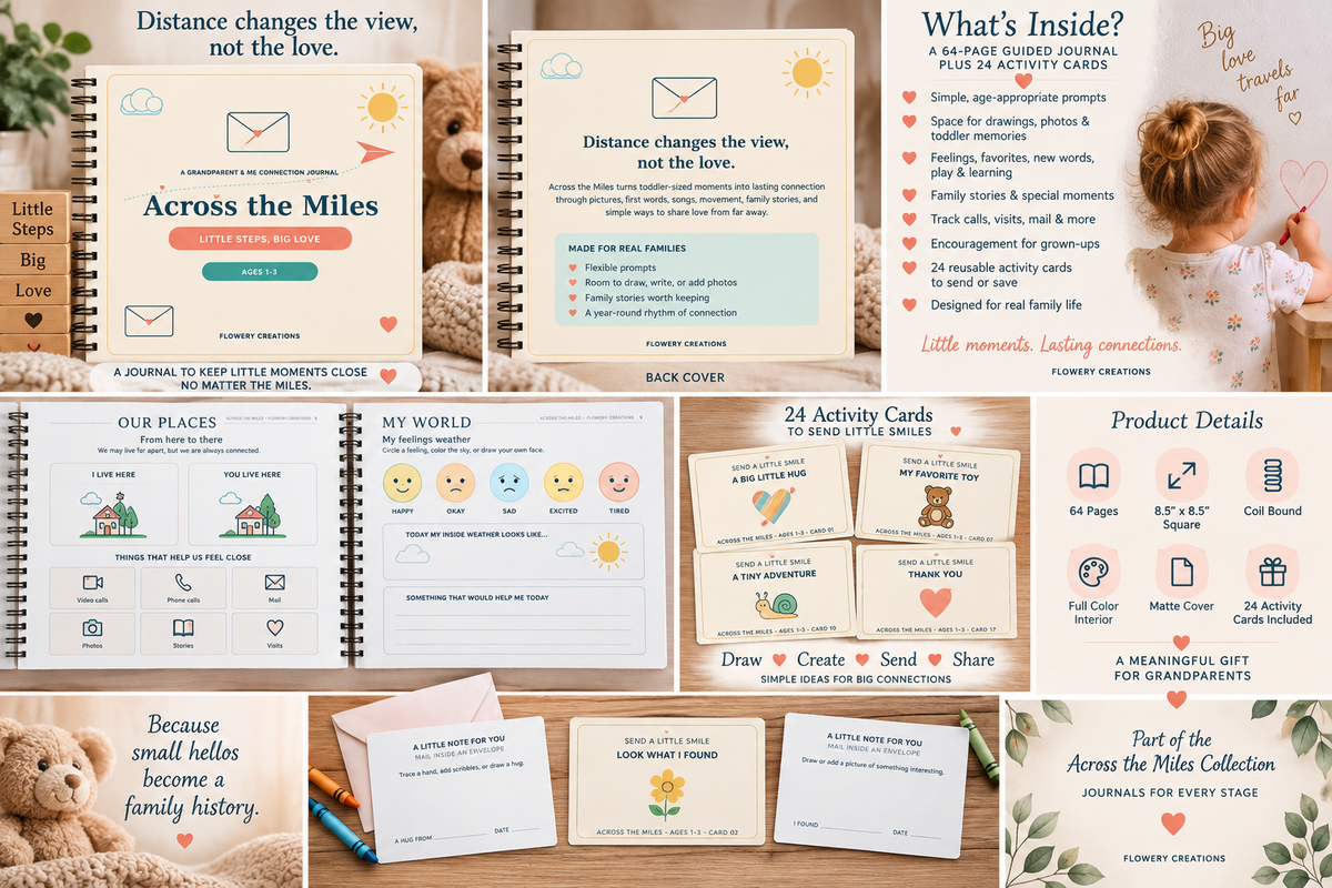 Across the Miles: Little Steps, Big Love | Ages 1–3 Grandparent & Me Connection Journal