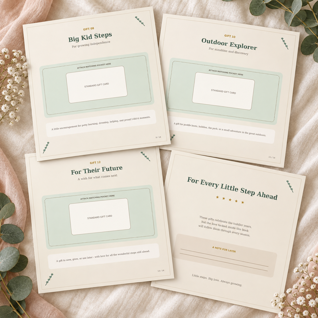Little Steps, Big Love | Toddler Gift-Card Keepsake Book