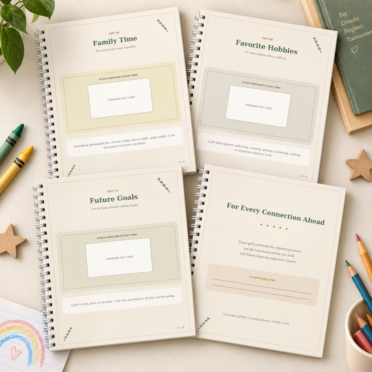 Growing Connections | Elementary Coil-Bound Gift-Card Keepsake Book