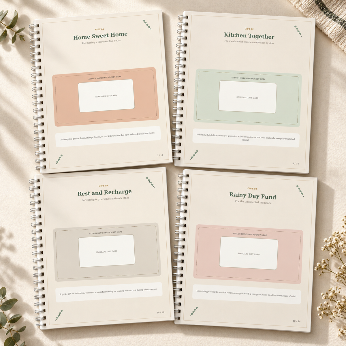 Two Hearts, One Home – Newlywed Gift-Card Keepsake Book