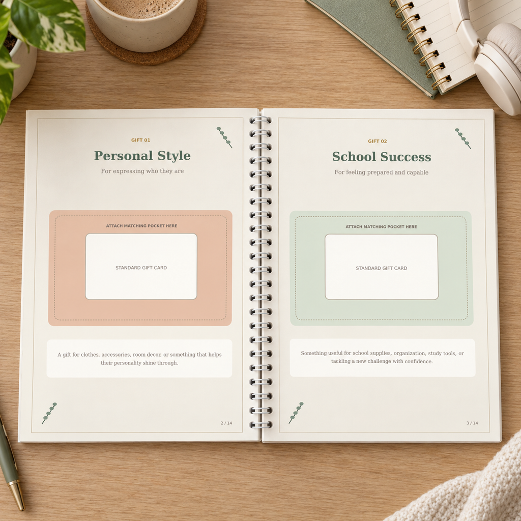 Finding Your Way | Middle School Coil-Bound Gift-Card Keepsake Book