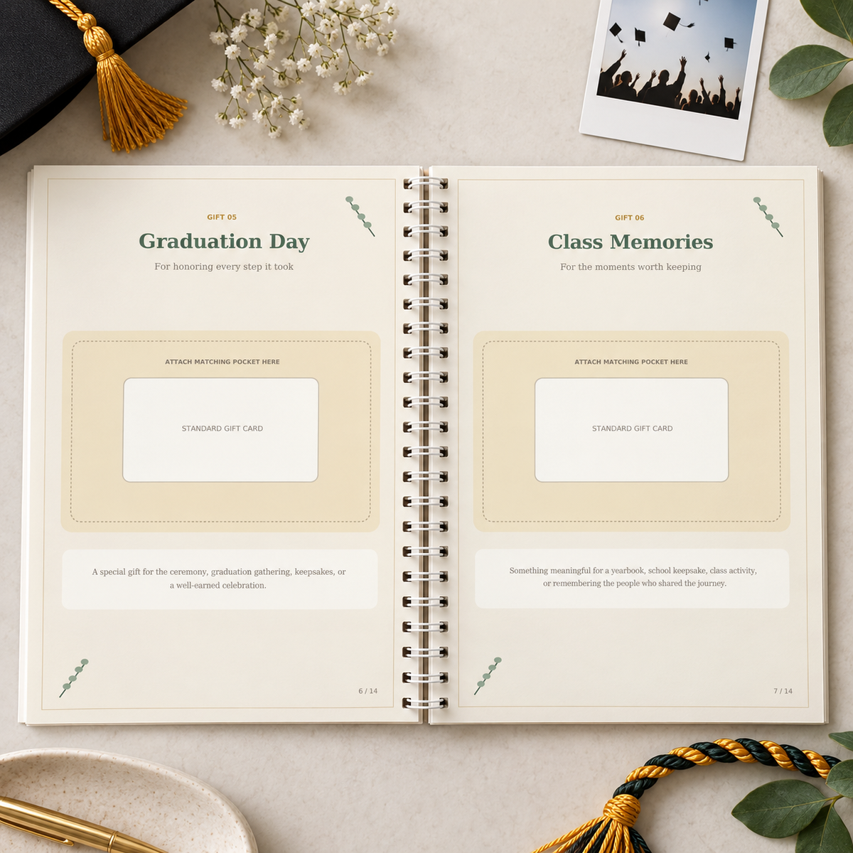 Ready to Soar | Senior Year Coil-Bound Gift-Card Keepsake Book