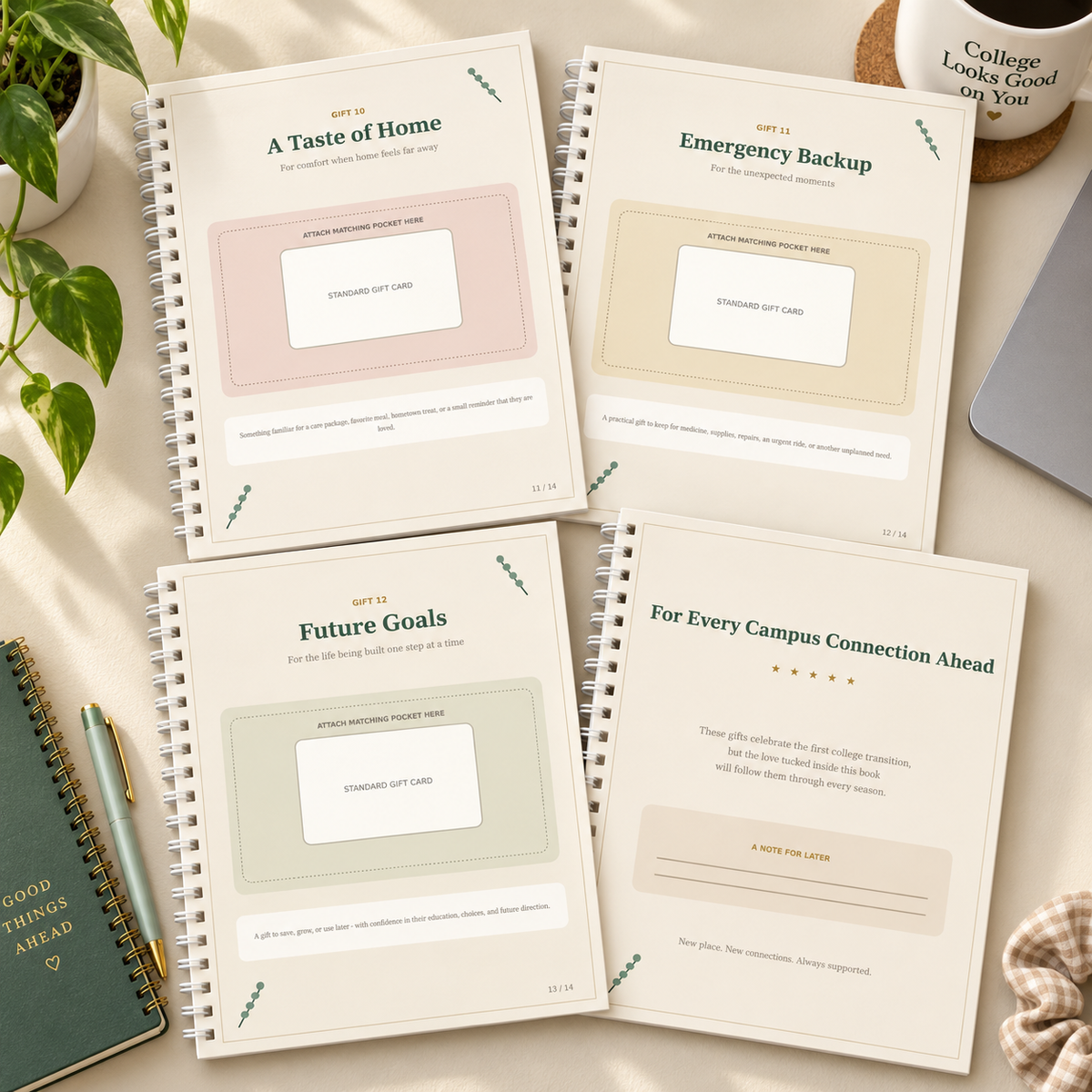 Campus Connections | College Coil-Bound Gift-Card Keepsake Book
